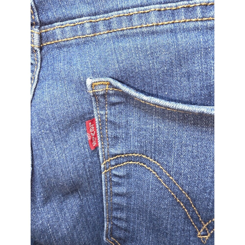 Levi’s Womens Size 14 Classic Mid Rise Skinny Jeans Blue Stretch Denim - Picture 4 of 6